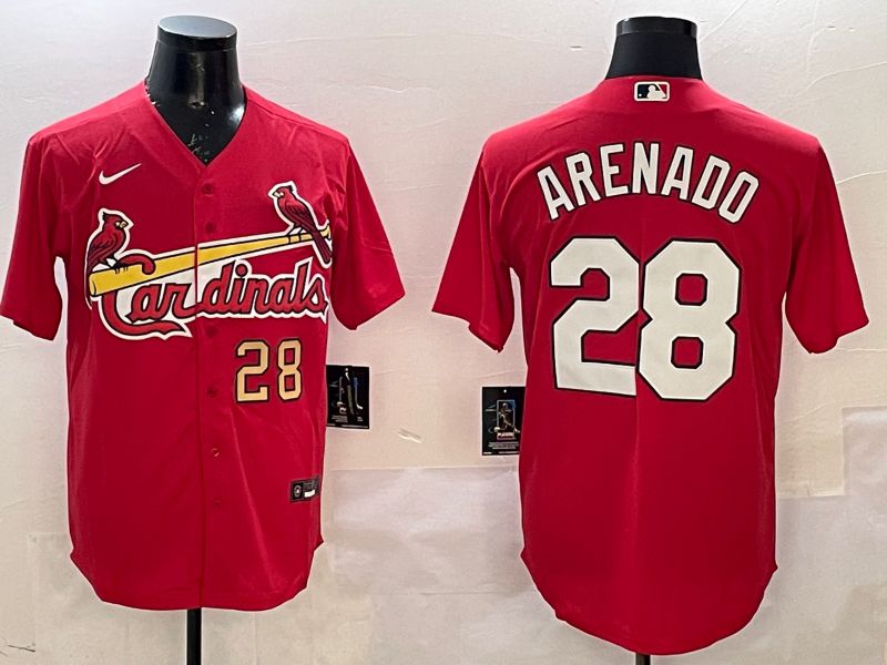 Men St.Louis Cardinals #28 Arenado Red Game 2025 Nike MLB Jersey style 3->women nfl jersey->Women Jersey